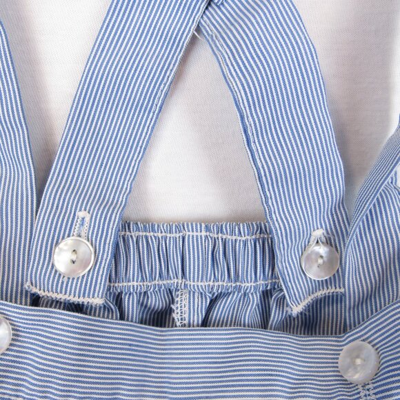 Magic Years Vintage Overall Set Toddler Boy 2T Jacket Shorts Two Piece Pinstripe - Picture 8 of 16